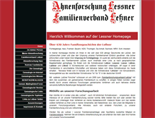 Tablet Screenshot of lessner-ahnenforschung.com